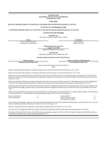 Thumbnail RumbleOn 10-K Annual Report 2018