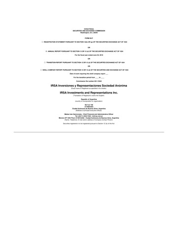 Thumbnail IRSA Inversiones y Representaciones 20-F Annual Report 2019