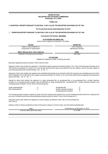 Thumbnail Flux Power 10-Q Quarterly Report FY2020 