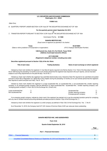 Thumbnail Sanara MedTech 10-Q Quarterly Report FY2019 