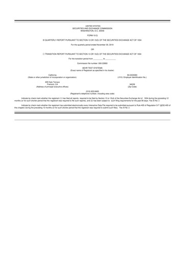 Thumbnail Aehr Test Systems 10-Q Quarterly Report FY2020 