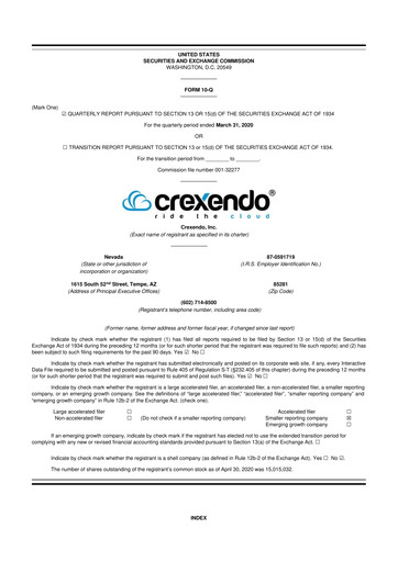 Thumbnail Crexendo 10-Q Quarterly Report FY2020 