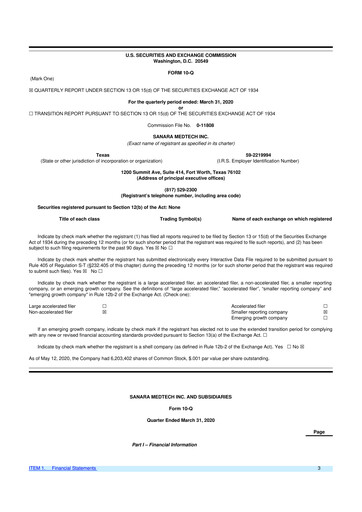 Thumbnail Sanara MedTech 10-Q Quarterly Report FY2020 