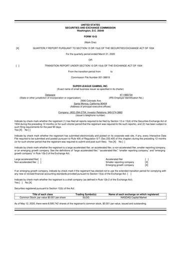 Thumbnail Super League Enterprise 10-Q Quarterly Report FY2020 