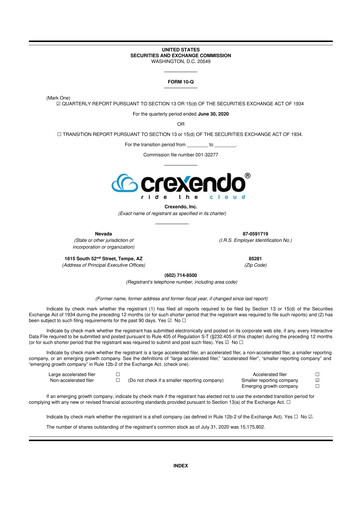 Thumbnail Crexendo 10-Q Quarterly Report FY2020 