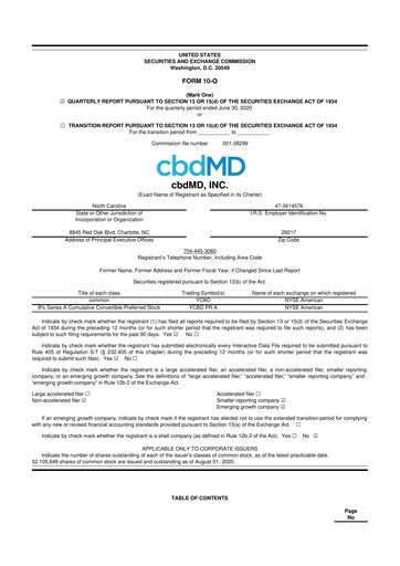 Thumbnail cbdMD 10-Q Quarterly Report FY2020 