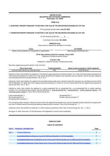 Thumbnail PEDEVCO
 10-Q Quarterly Report FY2020 