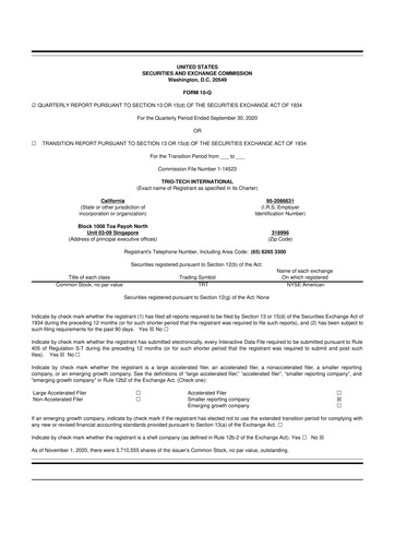 Thumbnail Trio-Tech International 10-Q Quarterly Report FY2021 Q1