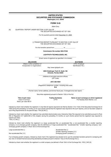 Vorschaubild LightPath Technologies 10-Q Quartalsbericht 2021 