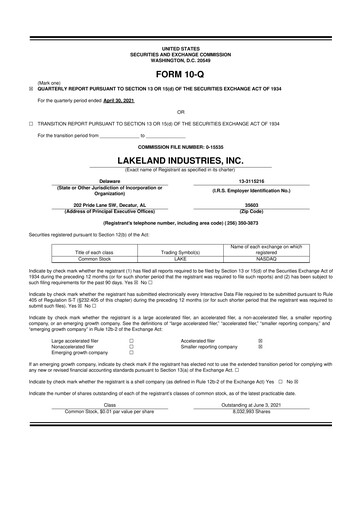 Thumbnail Lakeland Industries
 10-Q Quarterly Report FY2022 