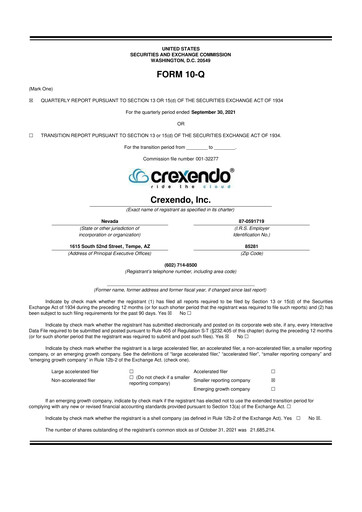 Thumbnail Crexendo 10-Q Quarterly Report FY2021 