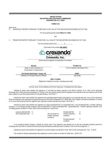 Thumbnail Crexendo 10-Q Quarterly Report FY2022 