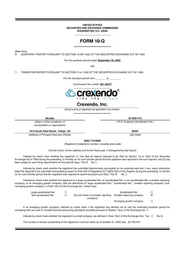Thumbnail Crexendo 10-Q Quarterly Report FY2022 