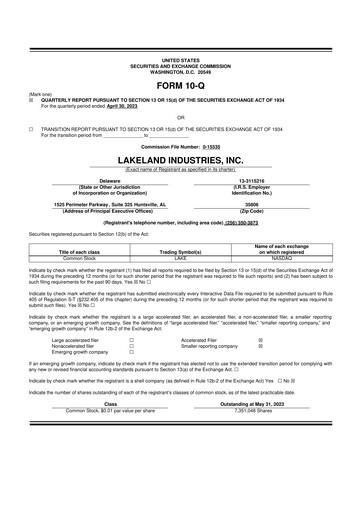 Thumbnail Lakeland Industries
 10-Q Quarterly Report FY2024 