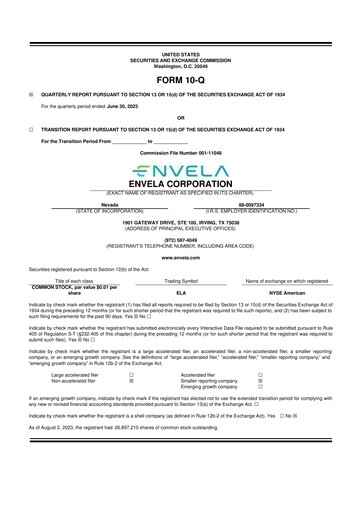 Vorschaubild Envela Corporation 10-Q Quartalsbericht 2023 