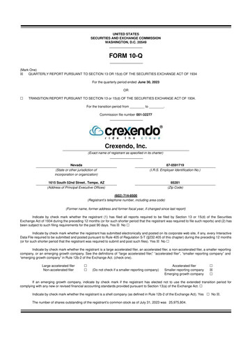 Thumbnail Crexendo 10-Q Quarterly Report FY2023 