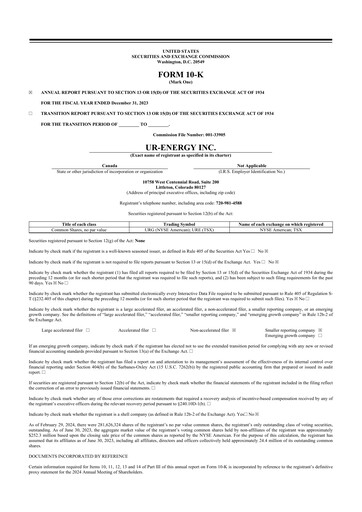 Thumbnail Ur-Energy 10-K Annual Report 2023