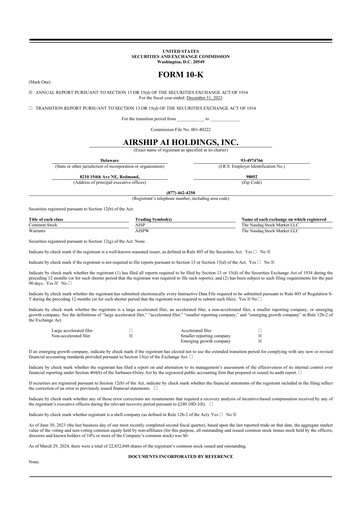 Miniature Airship AI 10-K Rapport annuel 2023