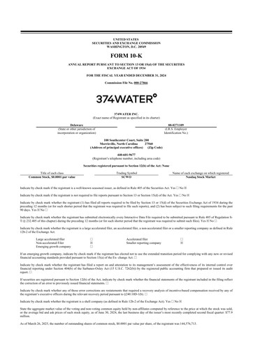 Thumbnail 374Water 10-K Annual Report 2024