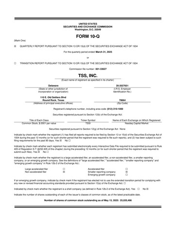 Miniature TSS, Inc. 10-Q Rapport trimestriel 2025 