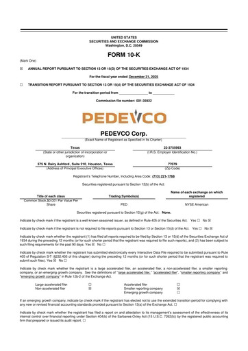 Thumbnail PEDEVCO
 10-K Annual Report 2025