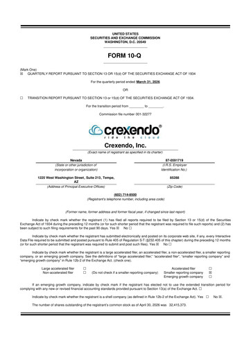Thumbnail Crexendo 10-Q Quarterly Report FY2026 