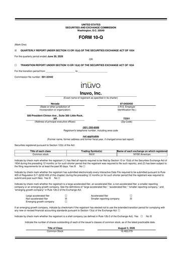 Miniature Inuvo 10-Q Rapport trimestriel 2026 