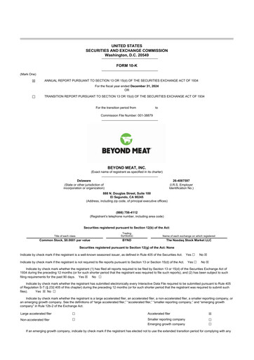 Thumbnail Beyond Meat 10-K Annual Report 2024
