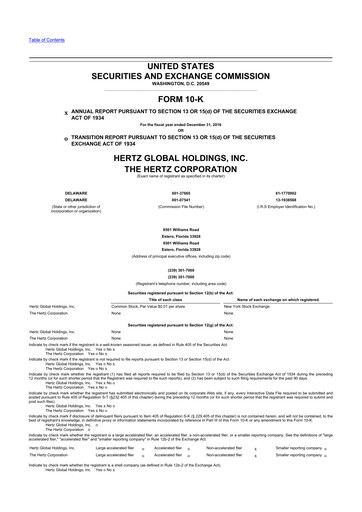 Thumbnail Hertz 10-K Annual Report 