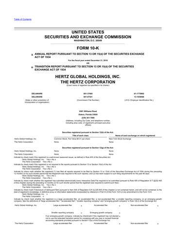 Thumbnail Hertz 10-K Annual Report 