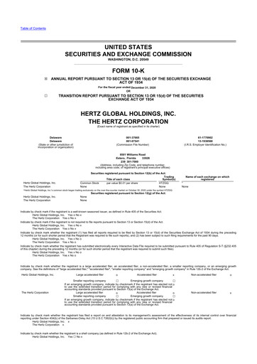 Thumbnail Hertz 10-K Annual Report 