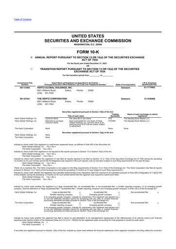 Thumbnail Hertz 10-K Annual Report 