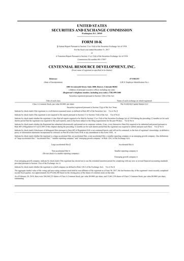 Thumbnail Permian Resources 10-K Annual Report 2017