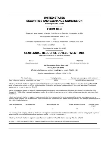 Miniature Permian Resources 10-Q Rapport trimestriel 2020 