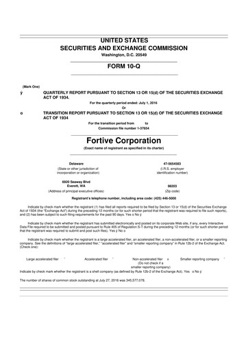 Thumbnail Fortive 10-Q Quarterly Report FY2016 