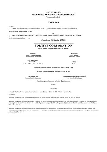 Thumbnail Fortive 10-K Annual Report 2016