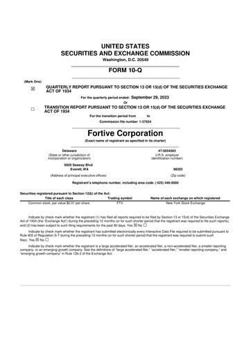 Thumbnail Fortive 10-Q Quarterly Report FY2023 