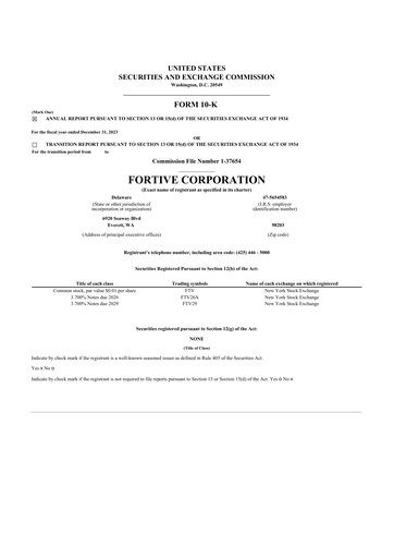 Thumbnail Fortive 10-K Annual Report 2023