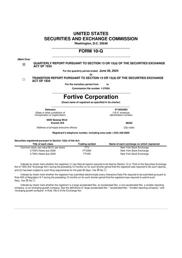 Thumbnail Fortive 10-Q Quarterly Report FY2024 