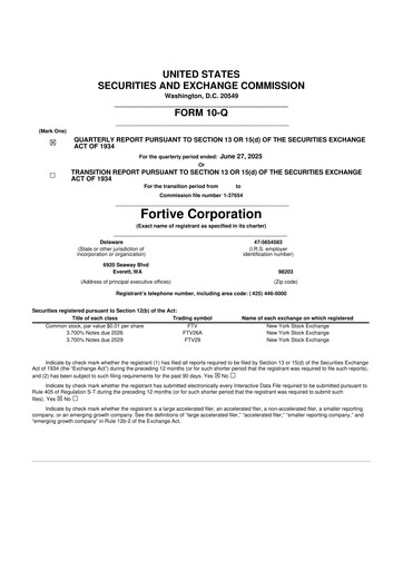 Thumbnail Fortive 10-Q Quarterly Report FY2025 