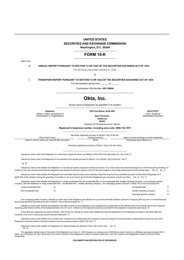 Thumbnail Okta 10-K Annual Report 2024