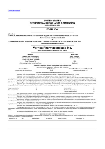 Thumbnail Verrica Pharmaceuticals 10-K Annual Report 2025