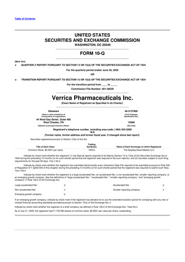 Thumbnail Verrica Pharmaceuticals 10-Q Quarterly Report FY2026 
