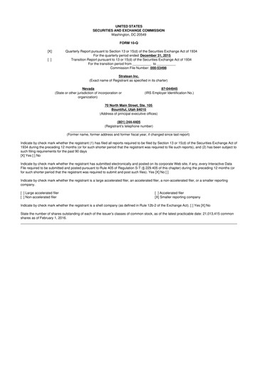 Miniature CleanSpark 10-Q Rapport trimestriel 2016 