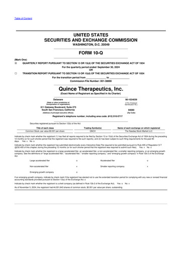 Thumbnail Quince Therapeutics 10-Q Quarterly Report FY2024 