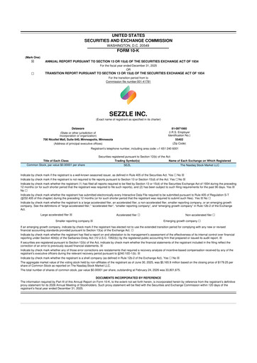 Thumbnail Sezzle 10-K Annual Report 2025