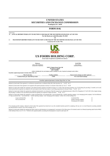 Thumbnail US Foods 10-K Annual Report 2023