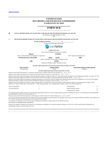 Vorschaubild Cardlytics
 10-K Jahresbericht 2019