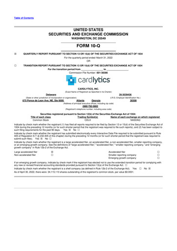 Thumbnail Cardlytics
 10-Q Quarterly Report FY2022 