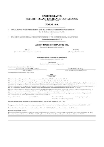 Vorschaubild Atkore 10-K Jahresbericht 2016